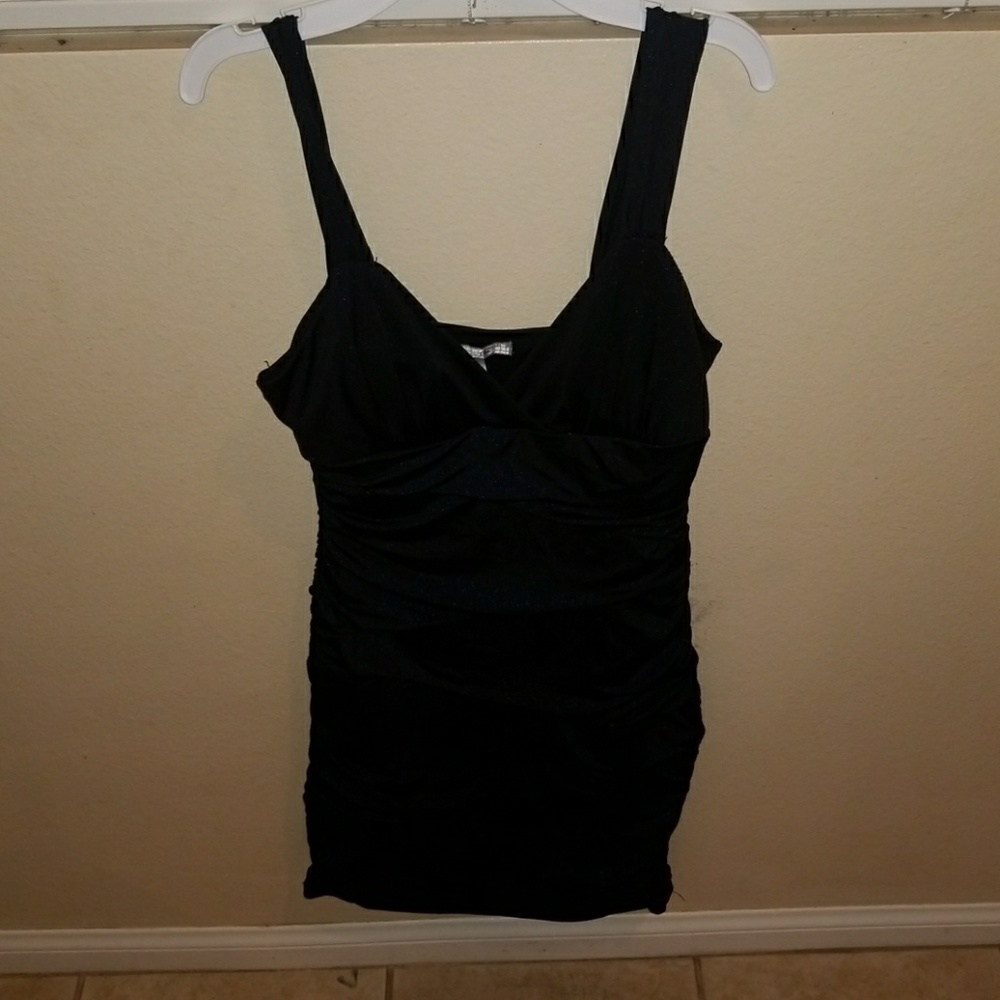 Final offer! Dark black with blue sparkles dress.